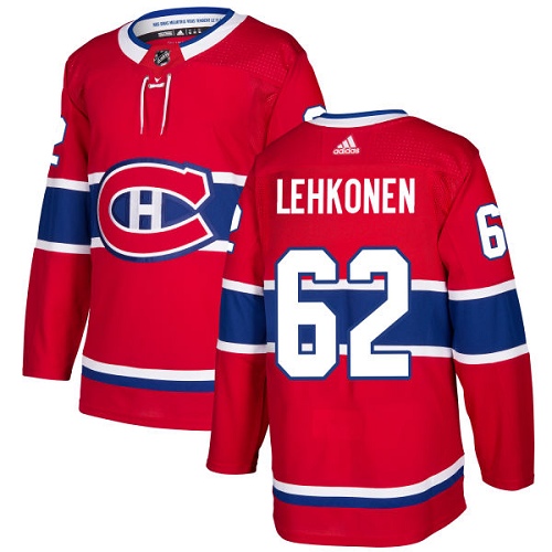 Adidas Men Montreal Canadiens #62 Artturi Lehkonen Red Home Authentic Stitched NHL Jersey->montreal canadiens->NHL Jersey